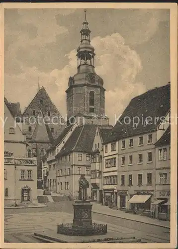 Eisleben Markt Lutherdenkmal Kat. Eisleben