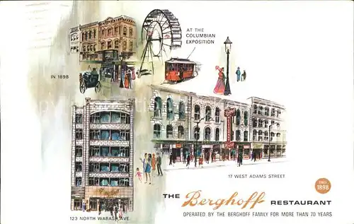 Chicago Illinois Berghoff Restaurant Columbian Exposition North Wabash Ave Kat. Chicago