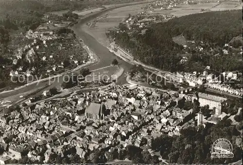 Hann. Muenden Werra Fulda Weser Fliegeraufnahme Kat. Hann. Muenden