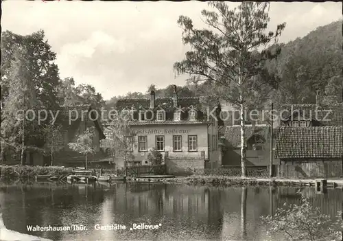 Waltershausen Gotha Gaststaette Bellevue Kat. Waltershausen