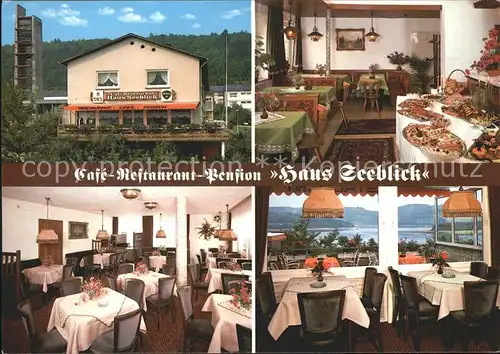 Olpe Biggesee Cafe Restaurant Pension Haus Seeblick Kat. Olpe