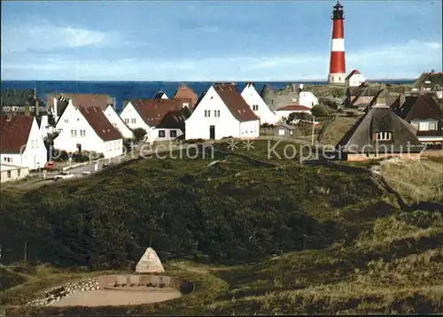 Hoernum Sylt Leuchtturm Haeuser in den Duenen Kat. Hoernum (Sylt)