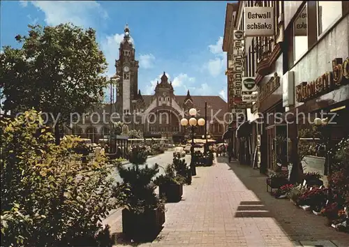 Krefeld Ostwall mit Haupftbahnhof Kat. Krefeld