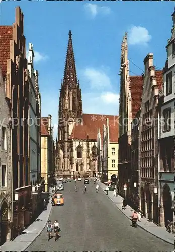 Muenster Westfalen Prinzipalmarkt Lambertikirche Kat. Muenster