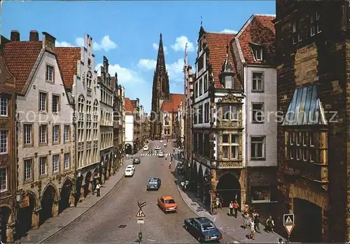 Muenster Westfalen Prinzipalmarkt Lambertikirche Kat. Muenster