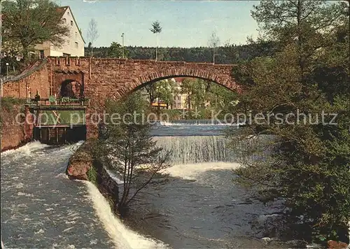 Pforzheim Steinerne Bruecke ueber die Nagold Kat. Pforzheim