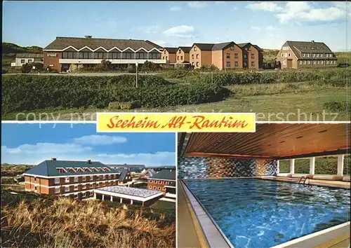 Rantum Sylt Bundesbahn Sozialwerk Seeheim Alt Rantum Hallenbad Kat. Rantum (Sylt)