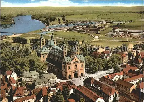 Speyer Rhein Dom Panorama Fliegeraufnahme Kat. Speyer