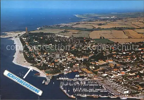 Laboe Fliegeraufnahme Strandhalle Schiffsbegruessung Hafen Kat. Laboe