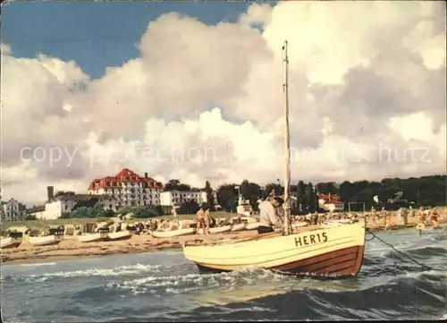 Heringsdorf Ostseebad Usedom Fischerboot Strand Kat. Heringsdorf