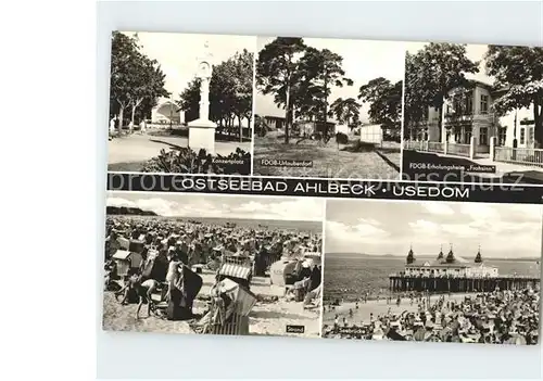 Ahlbeck Ostseebad Erholungsheim Frohsinn Seebruecke Kat. Heringsdorf Insel Usedom