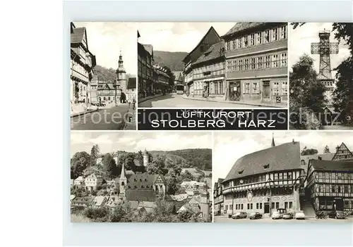 Stolberg Harz Rittergasse Saigerturm Markt Josephshoehe Kat. Stolberg Harz