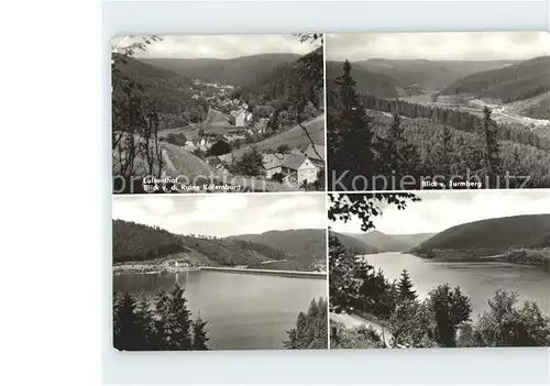 Luisenthal Ortsansichten Blick vom Ruine Kaefernburg Turmberg Kat. Luisenthal Thueringen