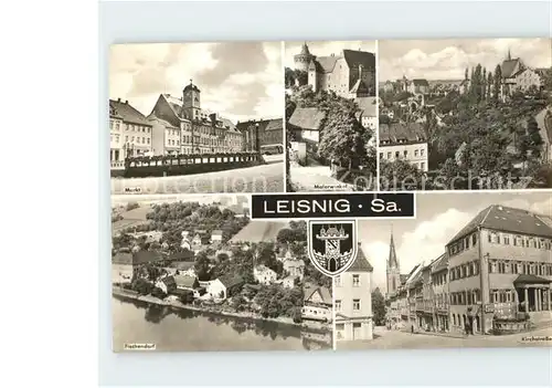 Leisnig Markt Malerwinkel Kirchstrasse Fischendorf Kat. Leisnig