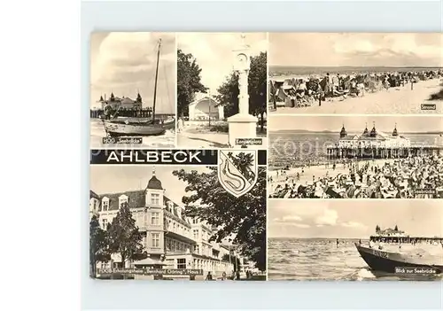 Ahlbeck Ostseebad HOG Seebruecke Konzertplatz Strand  Kat. Heringsdorf Insel Usedom