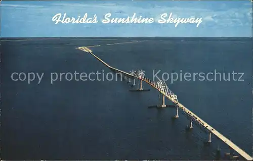 Bradenton Floridas Sunshine Skyway Bridge Fliegeraufnahme Kat. Bradenton