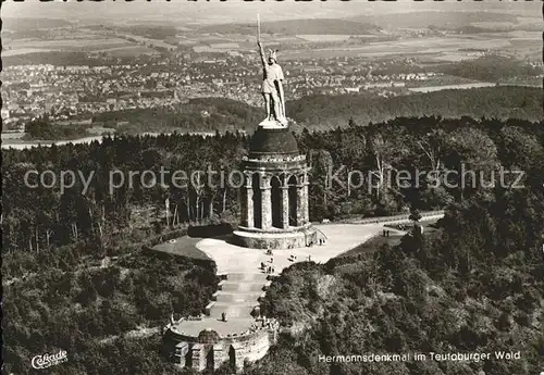 Hermannsdenkmal Fliegeraufnahme Kat. Detmold