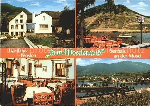 Senheim Senhals Gasthaus Pension Zum Moselstrand Kat. Senheim