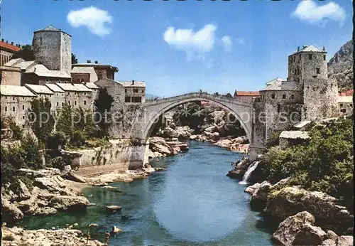 Mostar Moctap alte Steinbruecke Kat. Mostar