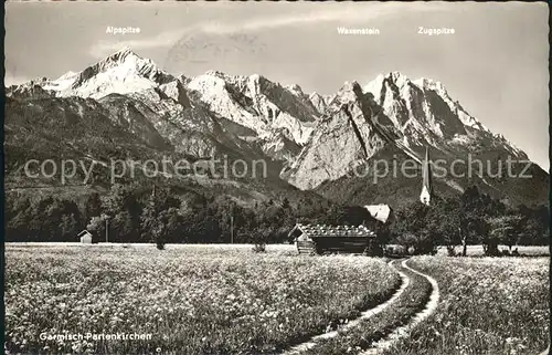 Garmisch Partenkirchen Alpspitze Waxenstein Zugspitze Kat. Garmisch Partenkirchen