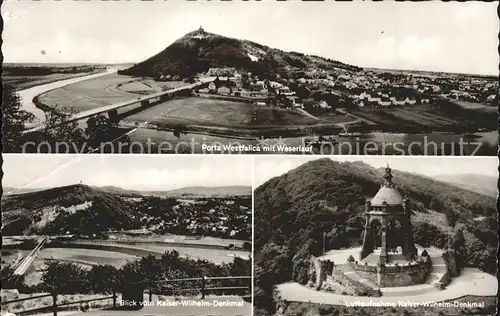 Porta Westfalica Kaiser Wilhelm Denkmal Weserlauf Kat. Porta Westfalica