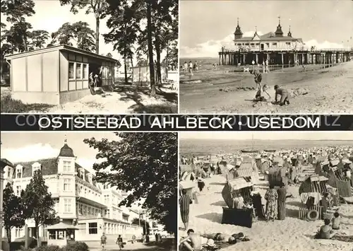 Ahlbeck Ostseebad seebruecke Strand Kat. Heringsdorf Insel Usedom