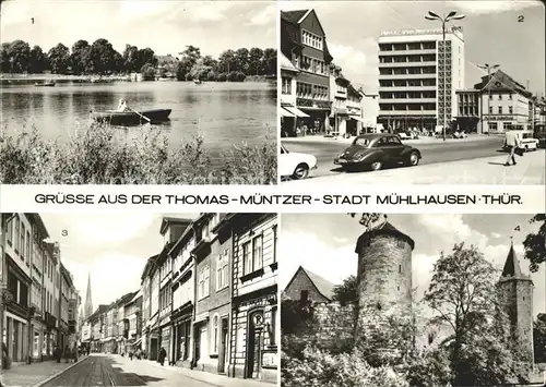 Muehlhausen Thueringen Schwanenteich Hotel Stadt Muehlhausen Steinweg Kat. Muehlhausen Thueringen