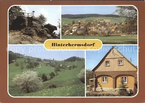 Hinterhermsdorf Koenigsplatz Umgebindehaus Kat. Sebnitz