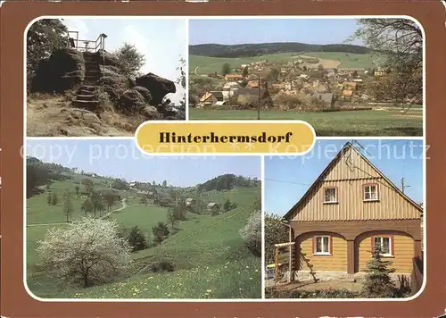 Hinterhermsdorf Koenigsplatz Umgebindehaus Kat. Sebnitz