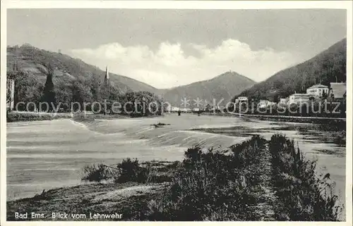 Bad Ems Blick vom Lahnwehr Kat. Bad Ems