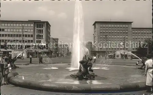 Mannheim Blick in die Planken vom Wasserturm Springbrunnen Kat. Mannheim