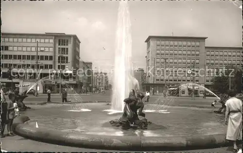 Mannheim Blick in die Planken vom Wasserturm Springbrunnen Kat. Mannheim