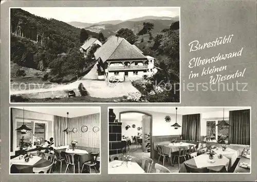 Elbenschwand Burestuebli Gasthaus Pension Gastraum Kat. Elbenschwand