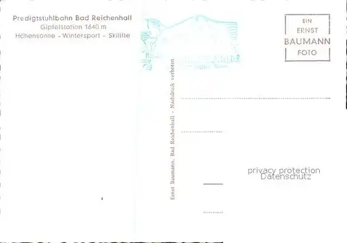 Bad Reichenhall Predigtstuhlbahn mit Hochstaufen Kat. Bad Reichenhall