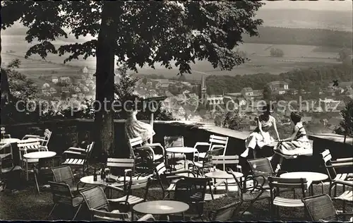 Bad Driburg Blick von der Iburg Restaurant Terrasse Aussichtspunkt Kat. Bad Driburg