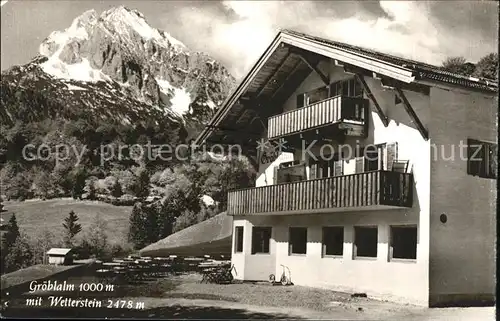 Groeblalm mit Wetterstein Kat. Mittenwald