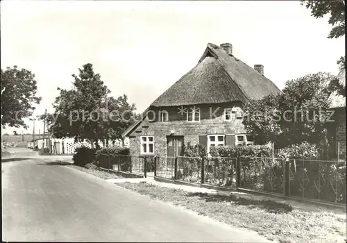 Stahlbrode Fischerhaus Reetdach Kat. Reinberg Grimmen