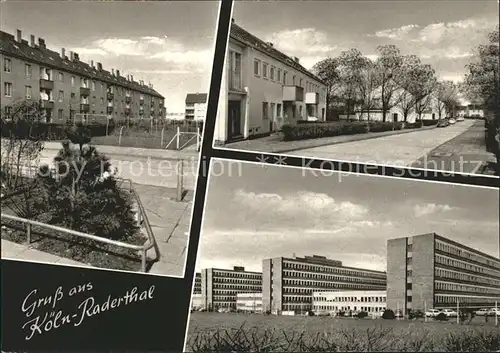 Raderthal Teilansichten Siedlung Wohnblocks Kat. Koeln