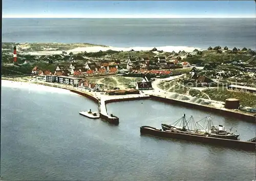 Hoernum Sylt Hafen Frachtschiff Nordseebad Fliegeraufnahme Kat. Hoernum (Sylt)