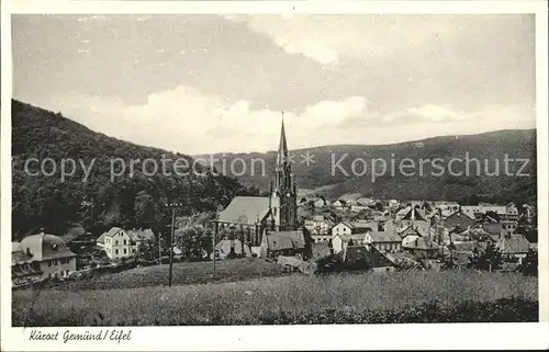 Gemuend Eifel Ortsansicht mit Kirche Kurort Kat. Schleiden