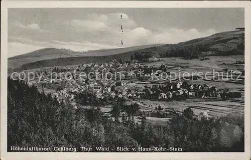 Gehlberg Panorama Blick vom Hans Kehr Stein Hoehenluftkurort Kat. Gehlberg