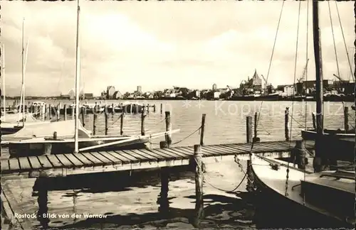 Rostock Mecklenburg Vorpommern Blick von der Warnow Segelboot Kat. Rostock