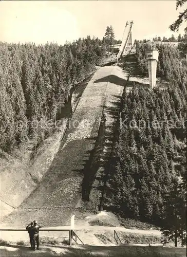 Oberhof Thueringen Sprungschanze am Rennsteig Skispringen Wintersportplatz Kat. Oberhof Thueringen