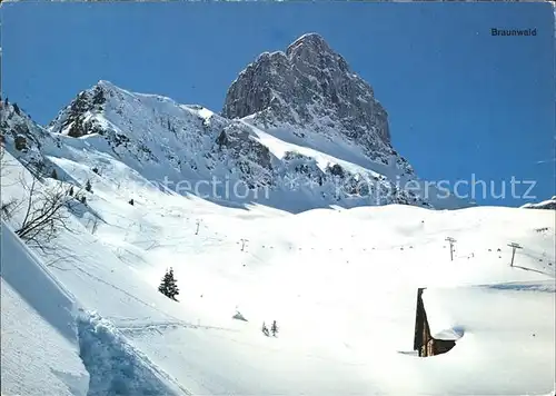 Braunwald GL Baechital Neues Skigebiet Kat. Braunwald