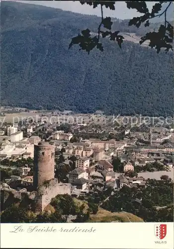 Martigny VS et la Tour de la Batiaz Kat. Martigny