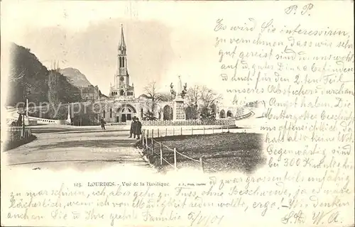 Lourdes Hautes Pyrenees Vue de la Basilique Kat. Lourdes