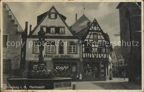 Offenburg Fischmarkt Brunnen Kat. Offenburg