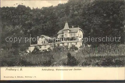 Freiburg Breisgau Schlossberg Weinrestaurant Dattler Kat. Freiburg im Breisgau