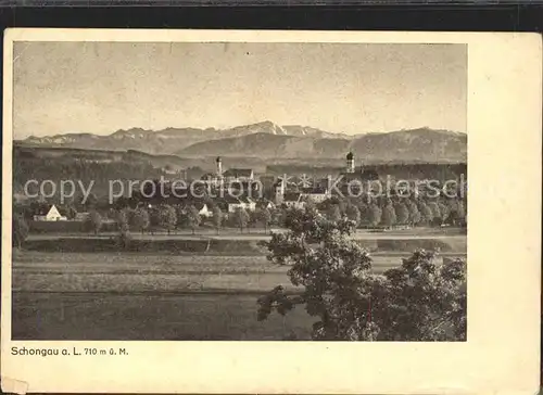 Schongau Gesamtansicht mit Alpenpanorama Kat. Schongau