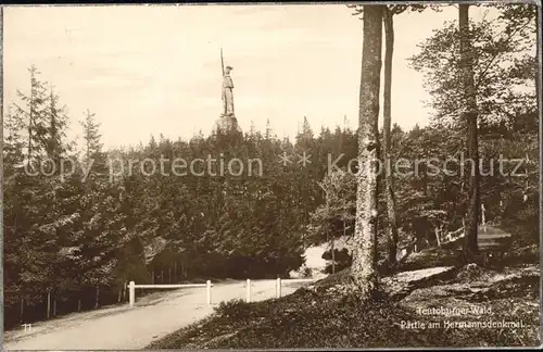 Detmold Partie am Hermannsdenkmal Teutoburger Wald Trinks Postkarte Kat. Detmold